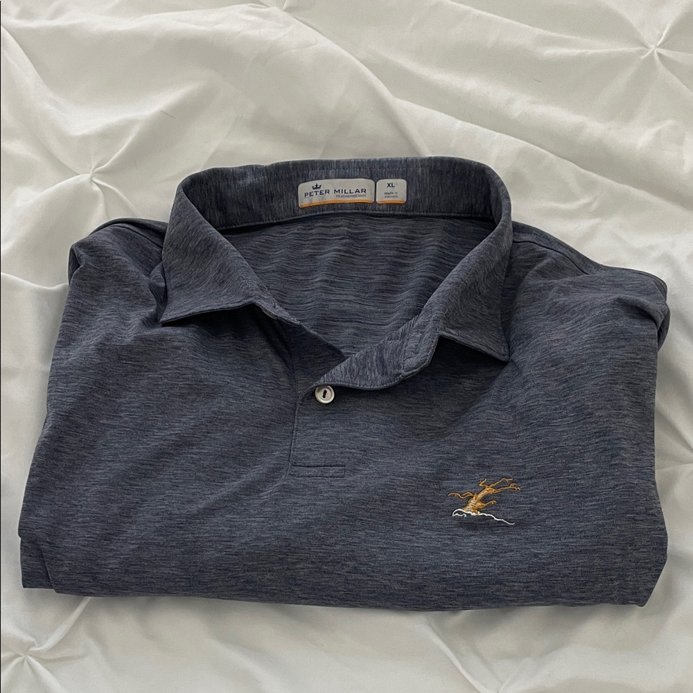 Peter Millar Men's Charcoal Polo Shirt size XL